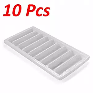 Wideskall White Ice Cube Stick Tray Fit Sport Water Bottle Cylinder Freezer Tray, Pack of 10