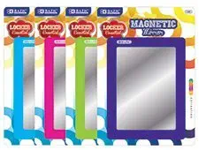 Bazic Magnetic Locker Mirror, 5.5 x 7 Inches, Various Colors, (3 Pack), (1301)