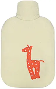 Hugo Frosch 0.8 L Baby Bed Warmer, Highest Quality Kids Eco Hot Water Bottle with Soft Fleece Cover - Made in Germany