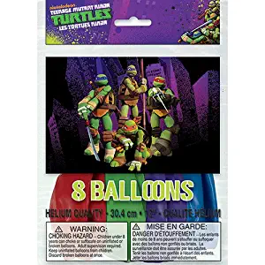 12" Teenage Mutant Ninja Turtles Latex Balloons, 8ct