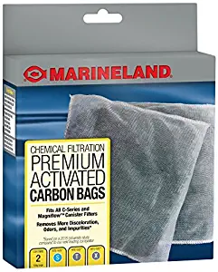 MarineLand Premium Activated Carbon Bags, for Chemical Filtration in Aquariums