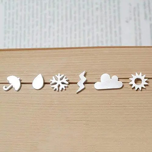 weather forecast earring studs in sterling silver