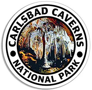 MAGNET 4x4 in Round CARLSBAD CAVERNS National Park Sticker - decal nm rv travel hike Magnetic vinyl bumper sticker sticks to any metal fridge, car, signs