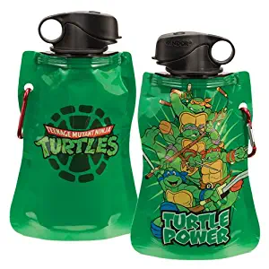 Vandor 38072 Teenage Mutant Ninja Turtles 12 oz Collapsible Water Bottle, Multicolor