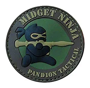 Midget Ninja Military Hook Loop Tactics Morale PVC Patch
