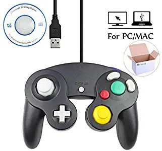 Mekela 5.8 feet Classic USB Wired NGC Controller Gamepad resembles Gamecube for Windows PC MAC (Black)