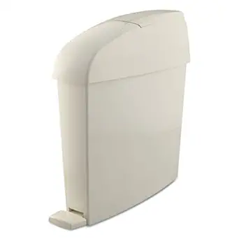 Sanitary Bin, Rectangular, Plastic, 3 Gal, White