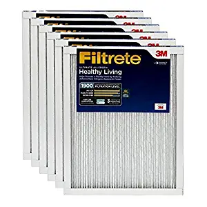 Filtrete 20x20x1, AC Furnace Air Filter, MPR 1900, Healthy Living Ultimate Allergen, 6-Pack
