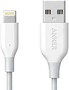 iPhone Charger, Anker PowerLine Lightning Cable (3ft), Apple MFi Certified High-Speed Charging Cord Durable for iPhone XS / XS Max / XR / X / 8 / 8 Plus / 7 / 7 Plus, and More (White)