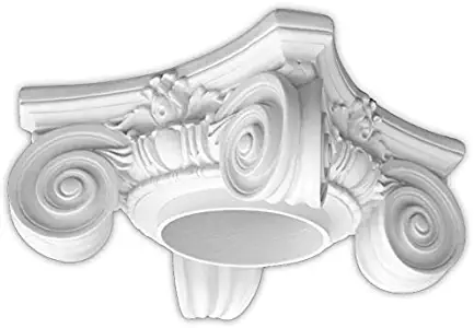 Scamozzi Capital for Hollow Columns - XXXL Size - Composite Resin - Unfinished - Paint Ready - Load Bearing - Dimensions In Images/Details