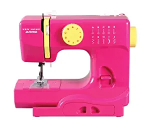 Janome Fastlane Fuschia Basic, Easy-to-Use, 10-Stitch Portable, Compact Sewing Machine with Free Arm only 5 pounds