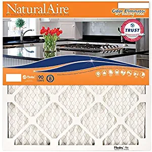 Flanders PrecisionAire 84857.012025 NaturalAire Odor Eliminator Air Filter with Baking Soda, MERV 8, 20 x 25 x 1-Inch, 4-Pack