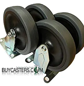 Rubbermaid Cart Casters - 5" Non-Marking Wheels fits 4400 & 4500 Series Carts - Set of 4- BuyCasters Brand
