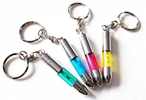 Easyinsmile 4 Packs ESD Silver Tone High Voltage Anti-Static Keychain Car Static Human Body Static Eliminator Discharger