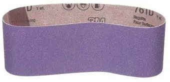 3M (TM) 761D Purple 3 inch x 21 inch Sanding Belt Ceramic Y Weight Cloth Backing Film Loc Splice Semi-Closed Coat (1, P150)