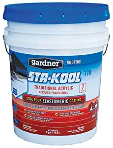 STA-Kool SK-7705 Traditional Acrylic Elastomeric Roof Coating, 5 gal, White