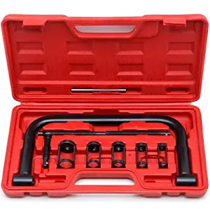 SUNROAD 5 Sizes Valve Spring Compressor C Clamp Pusher Repair Tool Set for Auto Motorcycle ATV Cars Small Engine