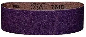 3M 81403 3-Inch by 21-Inch Purple Regalite Resin Bond 120 Grit Cloth Sanding Belt, Pack of 5