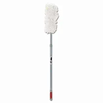 Rubbermaid Commercial HiDuster Overhead Duster, Handle Extendable to 51", Gray - one washable duster head with telescoping handle.