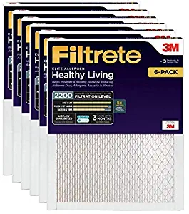 Filtrete EA22-6PK-1E Air Filter, 20 x 30 x 1, White, 6