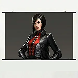 Wall Scroll Poster with Batman Arkham Origins Lady Shiva Sandra Wu San Fighter Ninja Warner Bros Interactive Entertainment Home Decor Wall Posters Fabric Painting 23.6 X 15.7 Inch