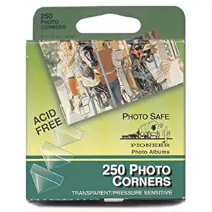 Pioneer PCR-1 Photo Corners Self Adhesive, Clear, 250-Pack