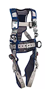 3M DBI-SALA 1112566 ExoFit STRATA, Aluminum Back/Side D-Rings, Tongue Buckle Leg Straps with Sewn in Hip Pad & Belt, Medium, Blue/Gray