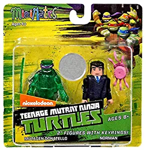 Teenage Mutant Ninja Turtles Nickelodeon Minimates Mutagen Donatello & Norman Exclusive 2" Minimates Keychains