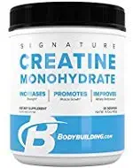 Bodybuilding Signature Micronized Creatine Monohydrate Powder | Muscle Builder | Promote Performance Recovery | 400 Grams, 80 Servings