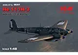 PLASTIC MODEL BUILDING AIRPLANE KIT HE 111H-3 WWII GERMAN BOMBER 1/48 ICM 48261