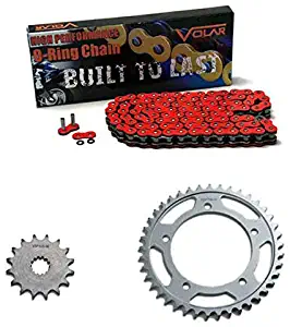 Volar O-Ring Chain and Sprocket Kit - Red for 1993-1994 Kawasaki Ninja ZX7R ZX750