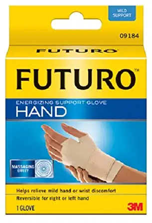 FUTURO 09183EN Energizing Support Glove, Medium, Palm Size 7 1/2" - 8 1/2", Tan