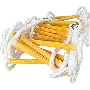Emergency Fire Escape Ladder Flame Resistant Safety Rope Ladder with Hooks Fast to Deploy & Easy to Use Compact & Easy to Store Withstand Weight up to 900 pounds (3 Story 25FT)