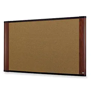 3M C4836MY - Cork Bulletin Board, 48 x 36, Mahogany Frame by 3M
