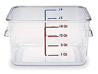 Rubbermaid FG630400CLR Space Saving Square Containers - 4 Quart