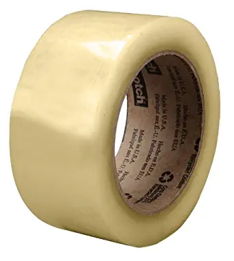 Scotch Recycled Corrugate Tape 3073 Clear, 72 mm x 100 m (Case of 24)