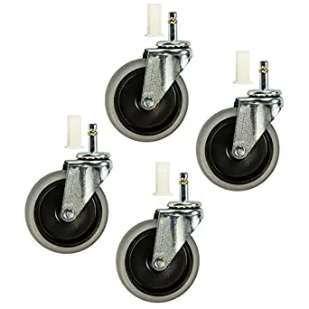 Service Caster SCC-PRE40273ZN-TPR-4-X701-4 Rubbermaid Cart Caster Replacements for Series 4000, 3355-88, 3424-88 (Pack of 4)