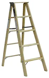 Michigan Ladder 1320-05 300 Pound Duty Rating Type 1A Tradesman Wood Stepladder, 5-Foot