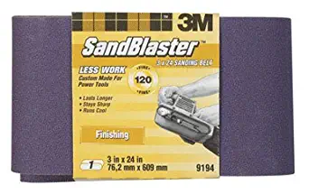 3M 9194NA 3" X 24" 120 Grit SandBlaster Purple Sanding Belts