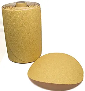 6" Discs on a Roll - PSA Gold DA Sanding Paper (100 Discs - 80 Grit)