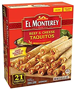 El Monterey Beef & Cheese Taquitos, 21 Count (Frozen)