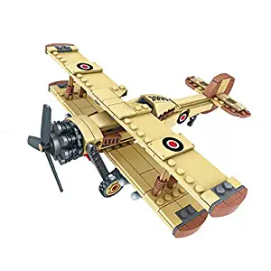 koolfigure Custom Sets of WW2 Military Army Truck, Vehicle Mounted Howitzers, Armored Car, Aircraft Building Blocks Toy (Swordfish Aircraft)