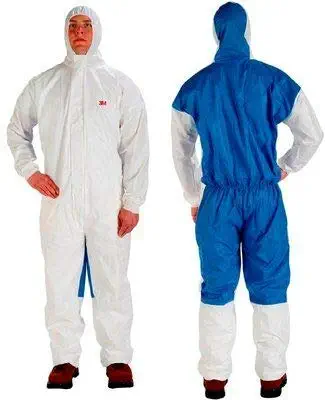 1/Case 3M 4535-L White/Blue Type 5/6 Disposable Protective Coverall 20 Ea 46820
