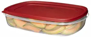 Rubbermaid 7J76 608866900603 Easy Find Lids Food Storage Container, 24 Cup / 1.5 Gal (Pack of 2), 1, Red