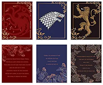 Game of Thrones Power Trio Quote Prints - Set of 6 (8x10) A Song of Fire and Ice Epic Wall Art Decor - Daenerys Targaryen - Jon Snow - Tyrion Lannister