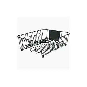 Rubbermaid 6032ARBLA Large Black Dish Drainer