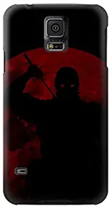 R2558 Ninja Shadow Red Moon Case Cover For Samsung Galaxy S5