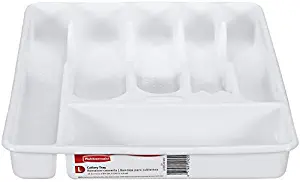 Rubbermaid Cutlery Tray, Large, White