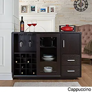 Julienne Modern Furniture of America Sliding Door Wine Bar Dining Server (Cappuccino)