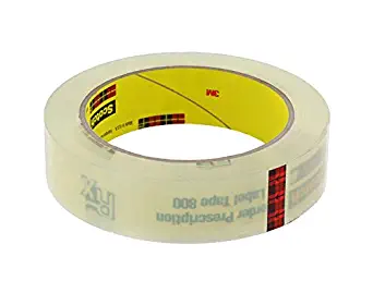 Scotch(R) Prescription Label Tape 800 Clear, 2 in x 72 yd